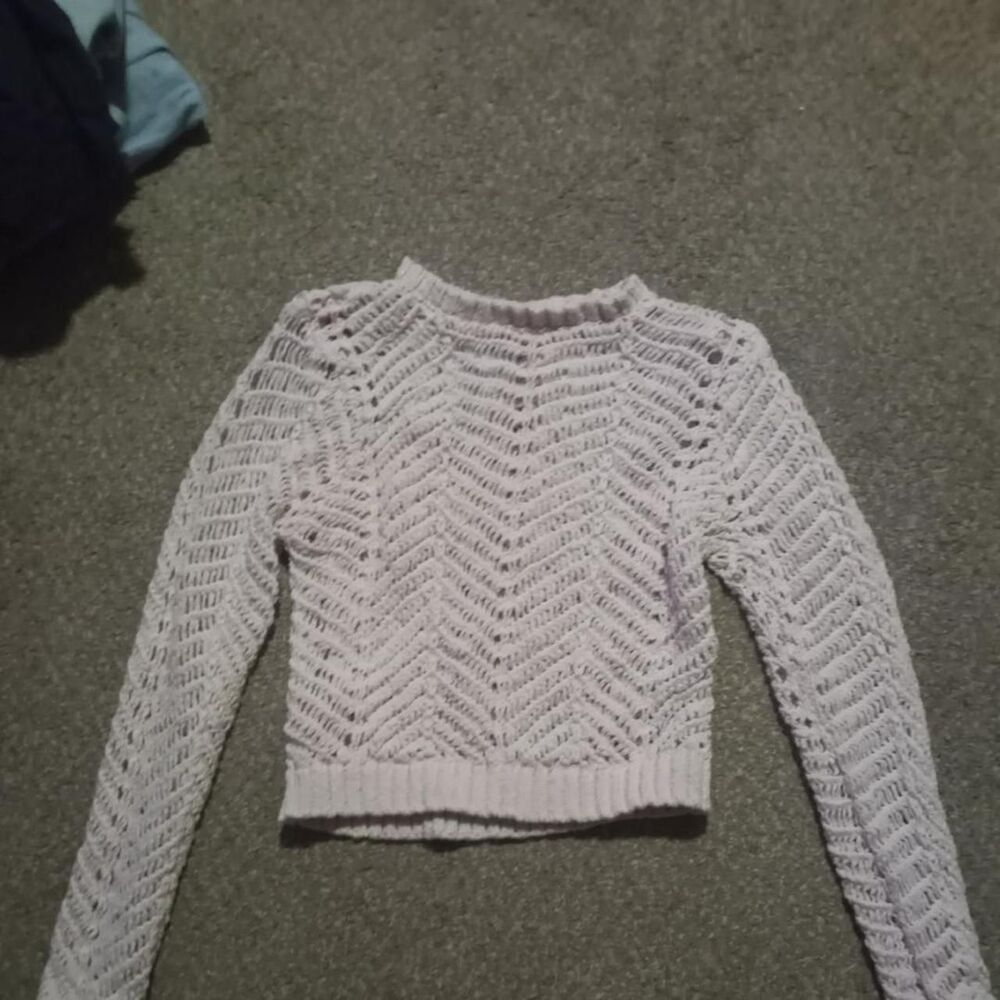 Unbranded Women's White and Purple Jumper
